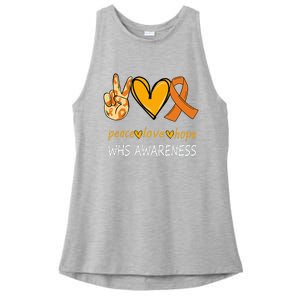 Funny Wolf Hirschhorn Syndrome Awareness Day Ladies PosiCharge Tri-Blend Wicking Tank