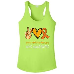 Funny Wolf Hirschhorn Syndrome Awareness Day Ladies PosiCharge Competitor Racerback Tank