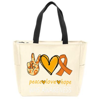 Funny Wolf Hirschhorn Syndrome Awareness Day Zip Tote Bag