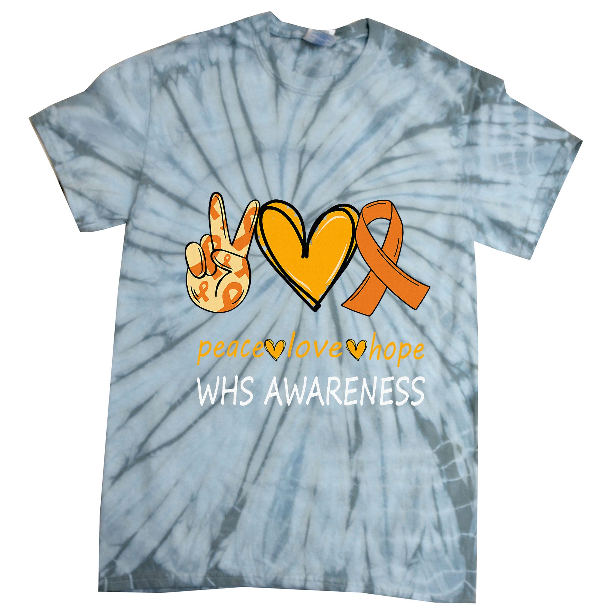 Funny Wolf Hirschhorn Syndrome Awareness Day Tie-Dye T-Shirt