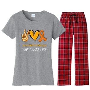 Funny Wolf Hirschhorn Syndrome Awareness Day Women's Flannel Pajama Set