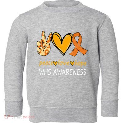 Funny Wolf Hirschhorn Syndrome Awareness Day Toddler Sweatshirt
