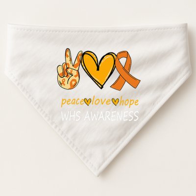 Funny Wolf Hirschhorn Syndrome Awareness Day USA-Made Doggie Bandana