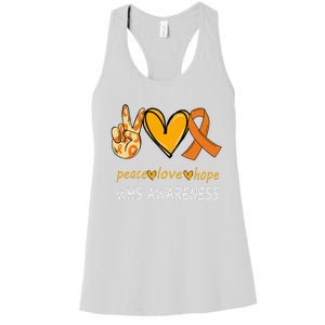 Funny Wolf Hirschhorn Syndrome Awareness Day Women's Racerback Tank