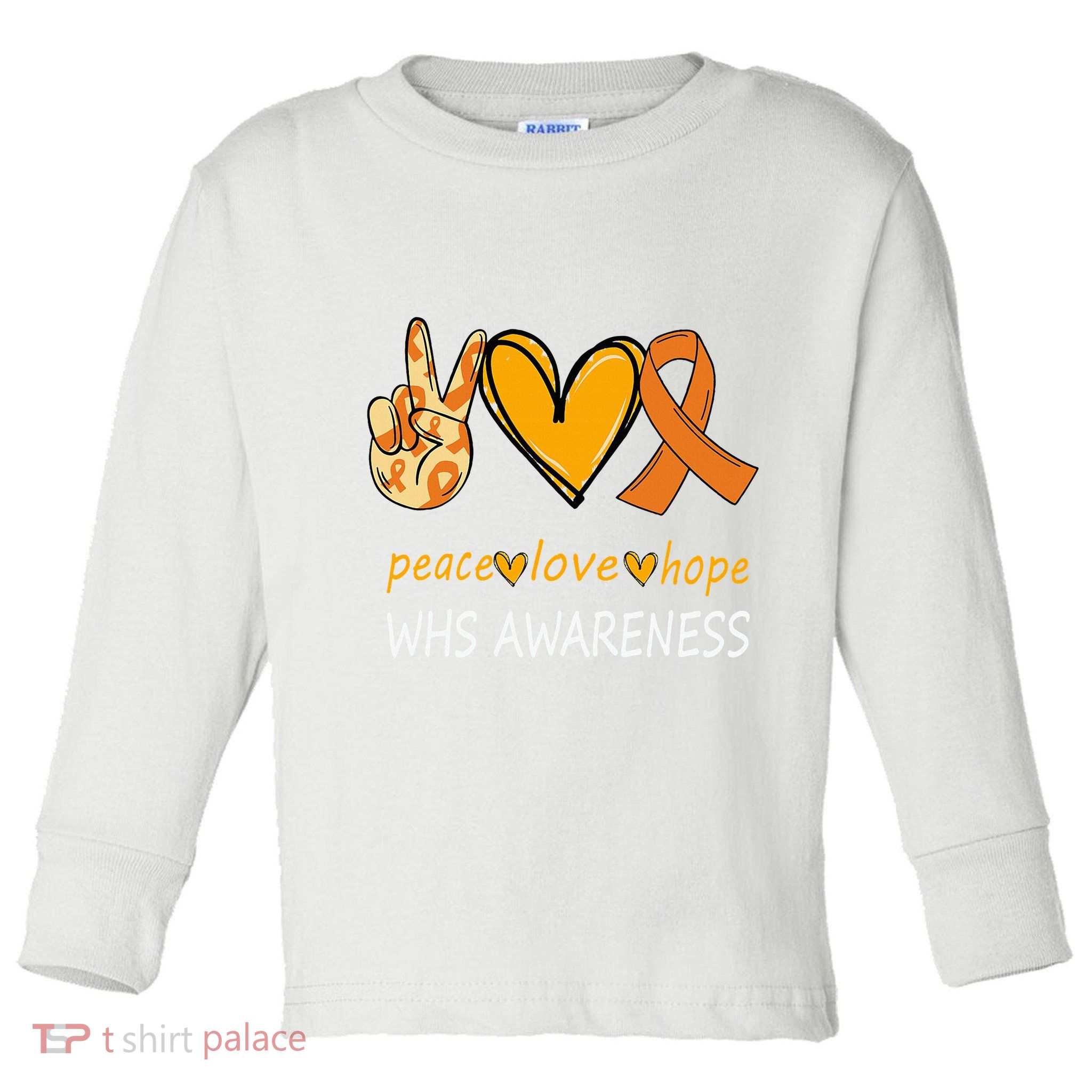 Funny Wolf Hirschhorn Syndrome Awareness Day Toddler Long Sleeve Shirt