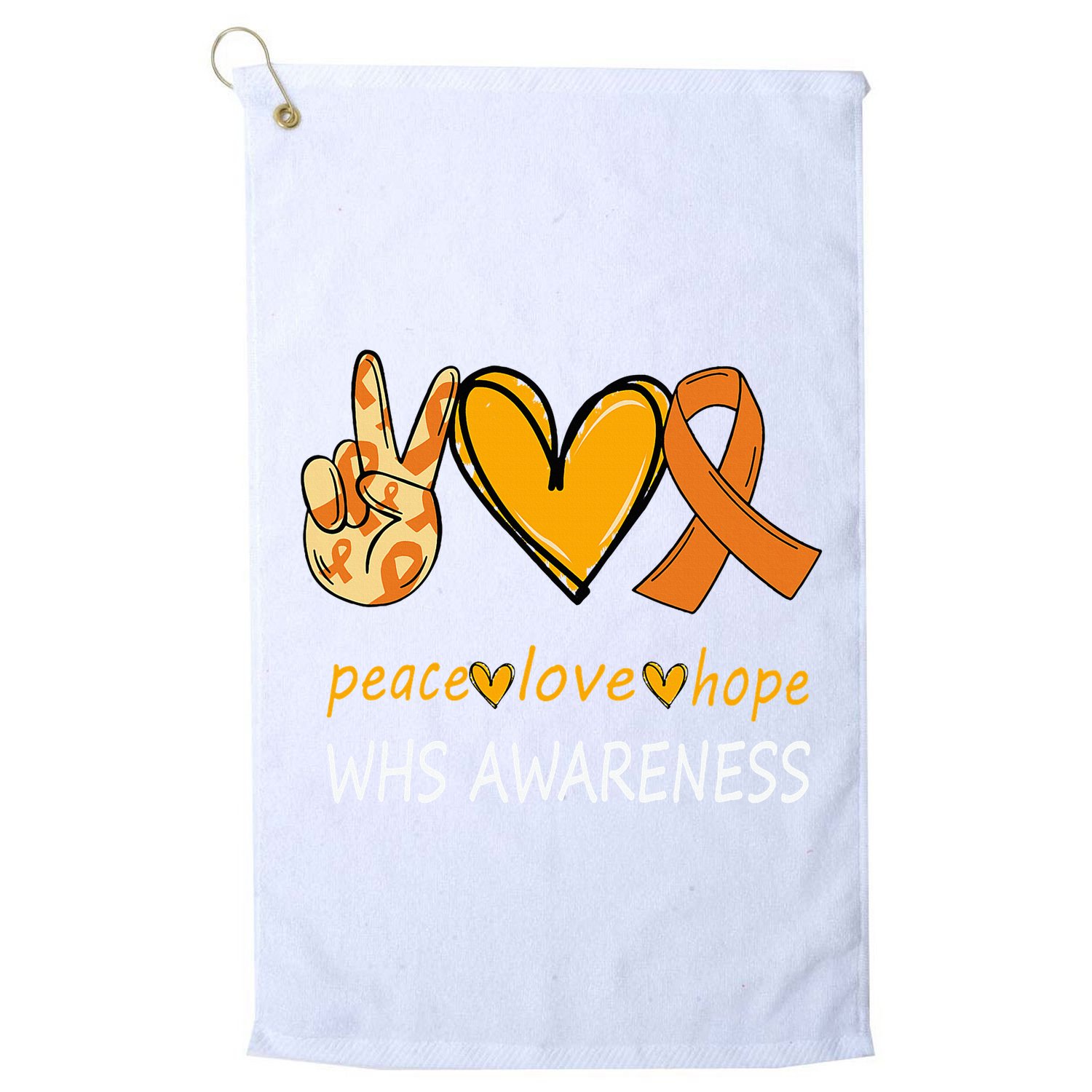 Funny Wolf Hirschhorn Syndrome Awareness Day Golf Towel