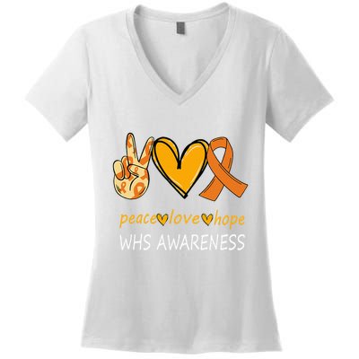 Funny Wolf Hirschhorn Syndrome Awareness Day Women's V-Neck T-Shirt