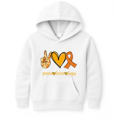 Funny Wolf Hirschhorn Syndrome Awareness Day Kids Hoodie