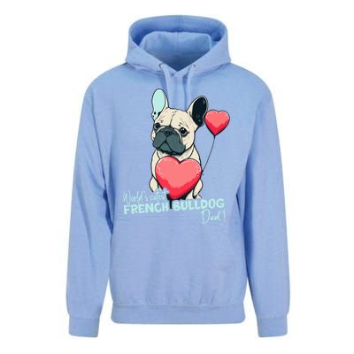 Frenchbulldog With Heartballoon Gift Worlds Coolest Dad Gift Unisex Surf Hoodie