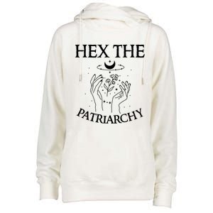 Feminist Witch Hex The Patriarchy Witchcraft Wiccan Gift Womens Funnel Neck Pullover Hood