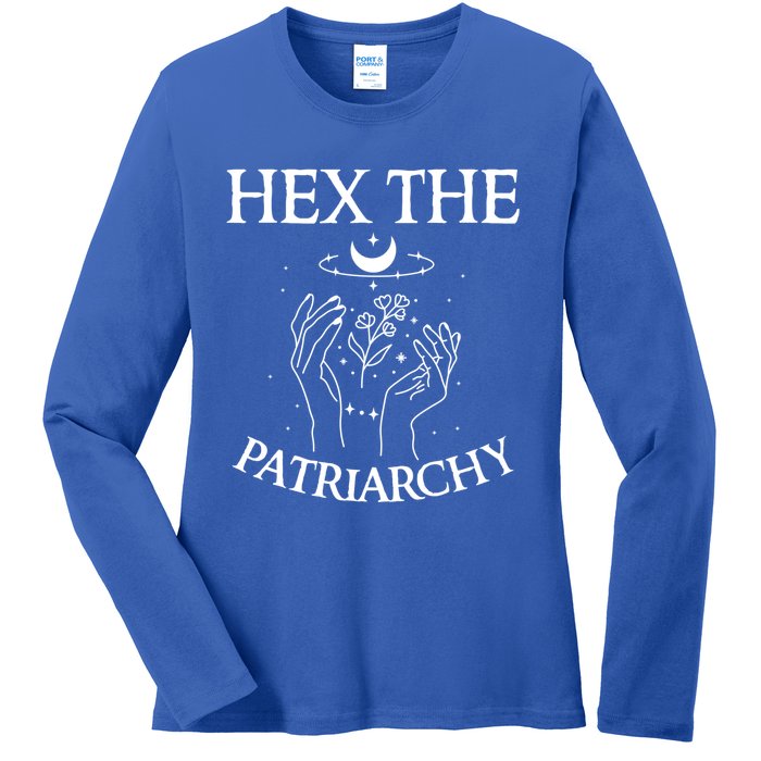 Feminist Witch Hex The Patriarchy Witchcraft Wiccan Gift Ladies Long Sleeve Shirt