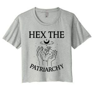 Feminist Witch Hex The Patriarchy Witchcraft Wiccan Gift Women's Crop Top Tee