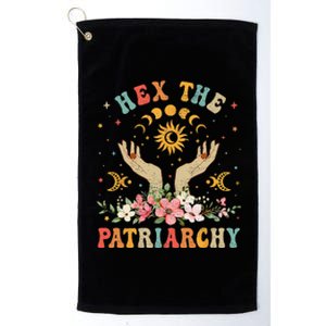 Feminist Witch Hex The Patriarchy Halloween Witch Vibes Platinum Collection Golf Towel