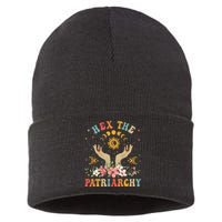 Feminist Witch Hex The Patriarchy Halloween Sustainable Knit Beanie