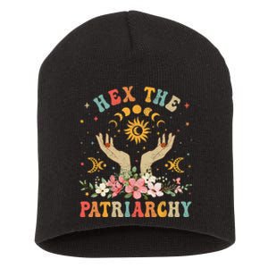 Feminist Witch Hex The Patriarchy Halloween Short Acrylic Beanie