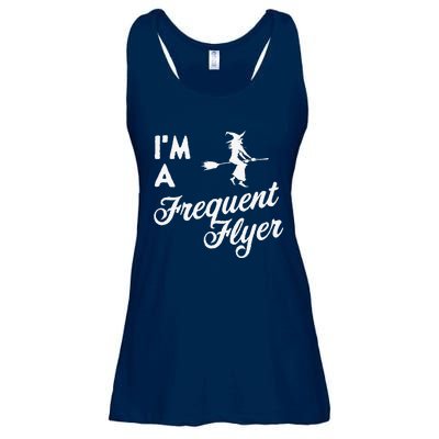 Funny Women Halloween Im A Frequent Flyer Witch Ladies Essential Flowy Tank