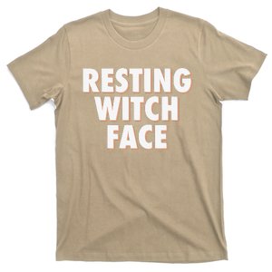 Funny Womens Halloween Resting Witch Face Witchy Gift T-Shirt