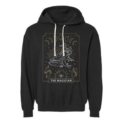 Frog Wizard Hat Moon Dark Academia Aesthetic Cottagecore Garment-Dyed Fleece Hoodie