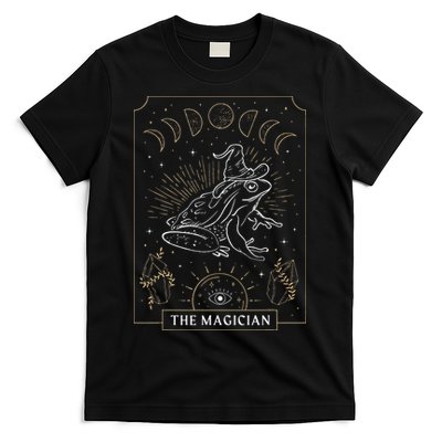 Frog Wizard Hat Moon Dark Academia Aesthetic Cottagecore T-Shirt