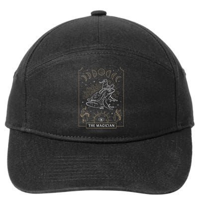 Frog Wizard Hat Moon Dark Academia Aesthetic Cottagecore 7-Panel Snapback Hat