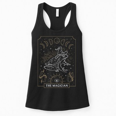 Frog Wizard Hat Moon Dark Academia Aesthetic Cottagecore Womens Tank Top