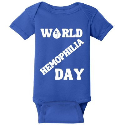 Funny World Hemophilia Day Great Gift Baby Bodysuit