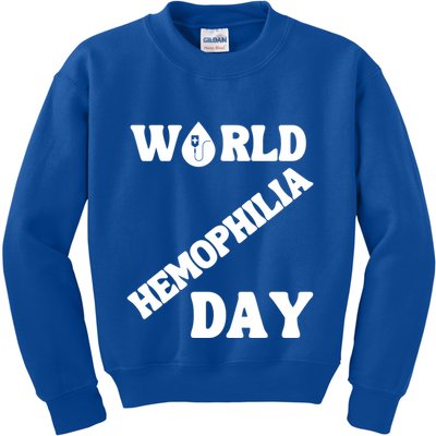 Funny World Hemophilia Day Great Gift Kids Sweatshirt