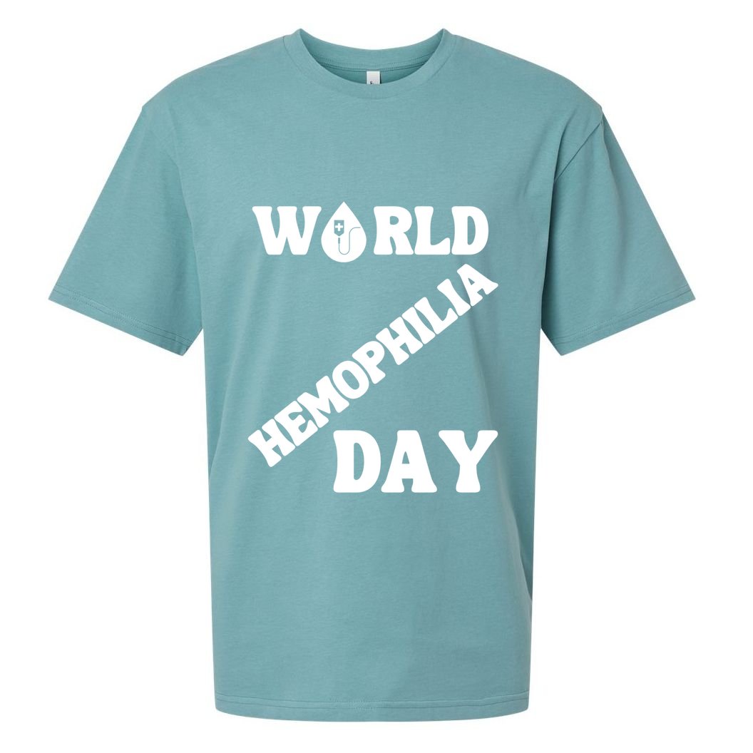 Funny World Hemophilia Day Great Gift Sueded Cloud Jersey T-Shirt