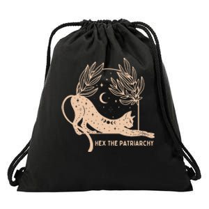 Feminist Witch Hex The Patriarchy Drawstring Bag