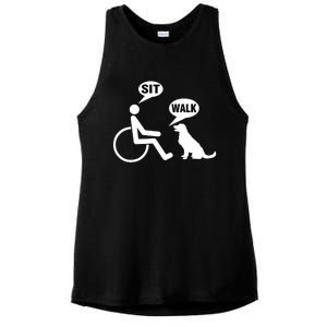 Funny Wheelchair Humor Joke For A Disability In A Wheelchair Ladies PosiCharge Tri-Blend Wicking Tank