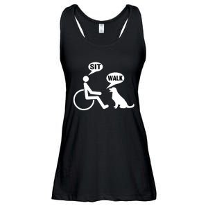 Funny Wheelchair Humor Joke For A Disability In A Wheelchair Ladies Essential Flowy Tank