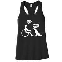 Funny Wheelchair Humor Joke For A Disability In A Wheelchair Women's Racerback Tank