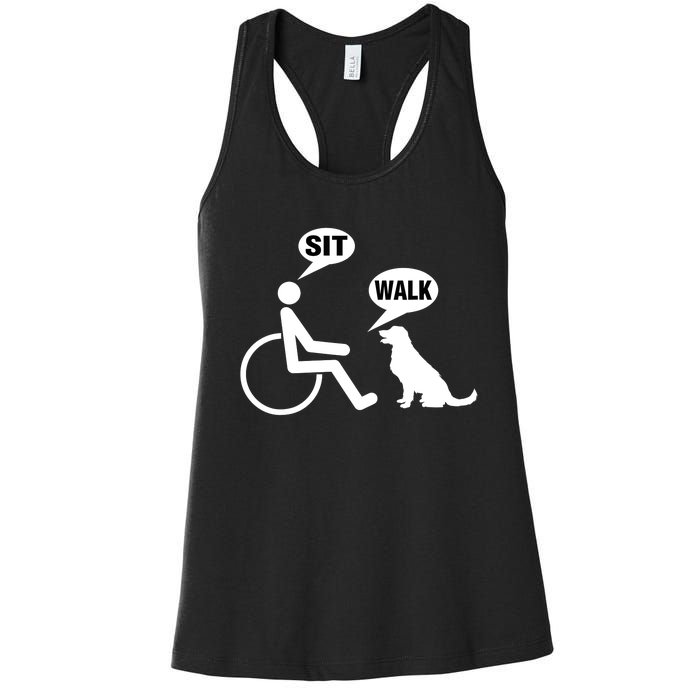 Funny Wheelchair Humor Joke For A Disability In A Wheelchair Women's Racerback Tank