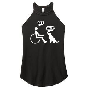 Funny Wheelchair Humor Joke For A Disability In A Wheelchair Women's Perfect Tri Rocker Tank