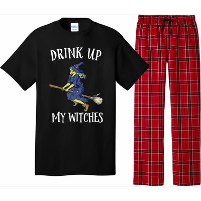 Funny Witch Halloween Design Up My Witches Ing Gift Pajama Set