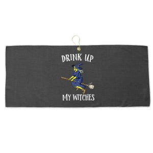 Funny Witch Halloween Design Up My Witches Ing Gift Large Microfiber Waffle Golf Towel