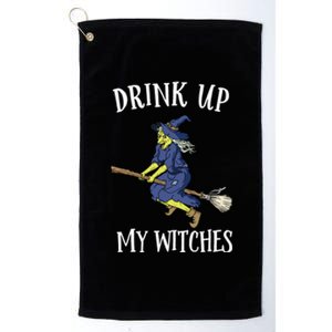 Funny Witch Halloween Design Up My Witches Ing Gift Platinum Collection Golf Towel