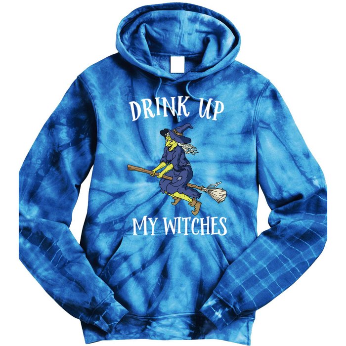 Funny Witch Halloween Design Up My Witches Ing Gift Tie Dye Hoodie