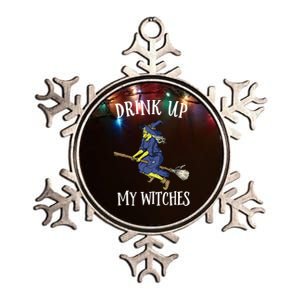 Funny Witch Halloween Design Up My Witches Ing Gift Metallic Star Ornament