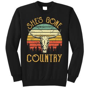 Funny Western Howdy Rodeo Cowhide She's Gone Country Music Sweatshirt