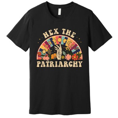 Feminist Witch Hex The Patriarchy Halloween Witch Vibes Premium T-Shirt