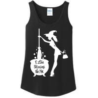 Funny Witch Halloween I Like Stirring The Pot Ladies Essential Tank