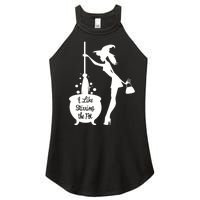 Funny Witch Halloween I Like Stirring The Pot Women's Perfect Tri Rocker Tank