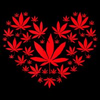 Funny Weed Heart Valentines Day Cannabis 420 Pot Stoner Zip Tote Bag