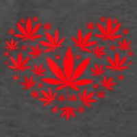 Funny Weed Heart Valentines Day Cannabis 420 Pot Stoner Vector Backpack
