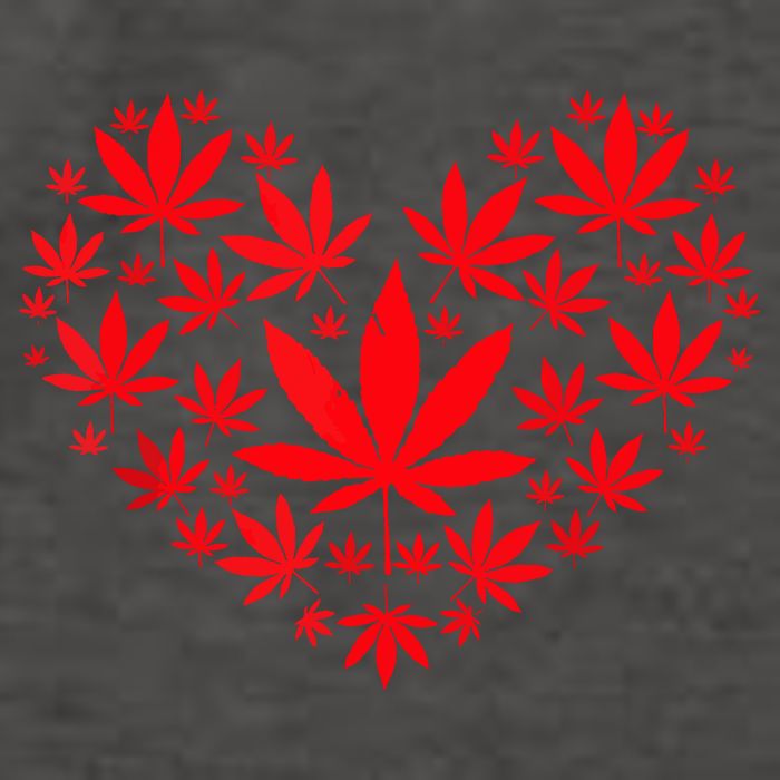 Funny Weed Heart Valentines Day Cannabis 420 Pot Stoner Vector Backpack