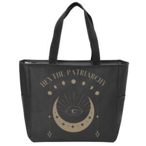 Feminist Witch Hex The Patriarchy Zip Tote Bag