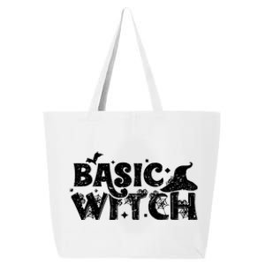 Funny Witch Hat Bat And Spiders Web Basic Witch Halloween Cute Gift 25L Jumbo Tote