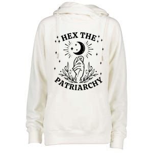 Feminist Witch Hex The Patriarchy Cool Gift Womens Funnel Neck Pullover Hood