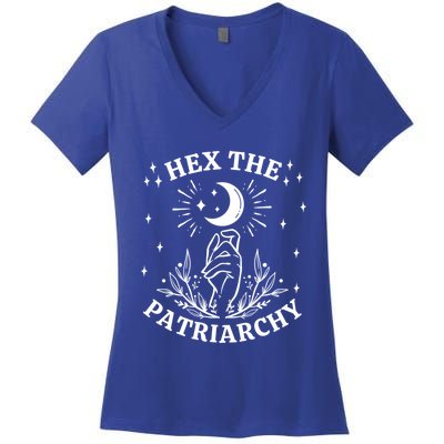 Feminist Witch Hex The Patriarchy Cool Gift Women's V-Neck T-Shirt